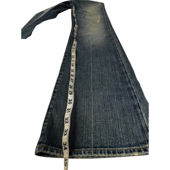 NWOT Rare Paige Laurel Canyon Distressed Flare Leg Jeans Size 28 - Picture 13 of 16